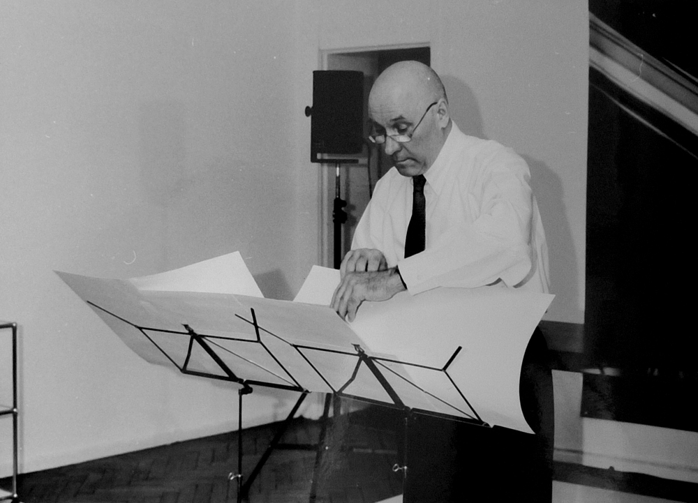 19990429 Konzert Systeme Eberhard Blum Floete USM Ausstellung 01